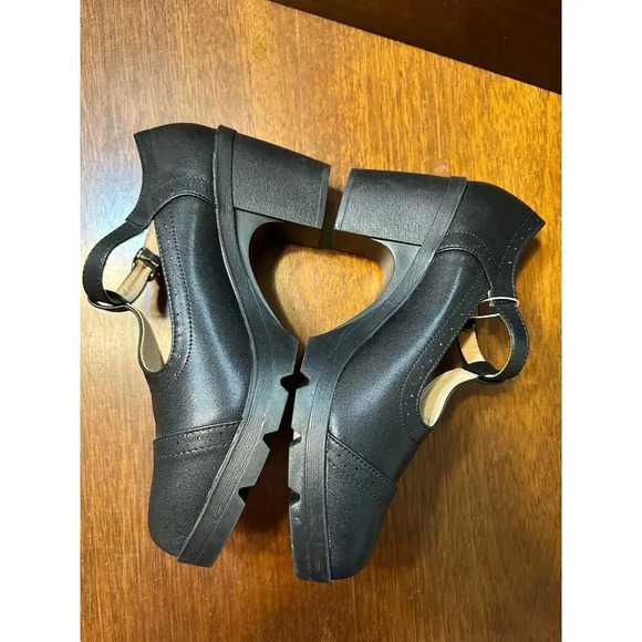 NWT Dadawen Women's 42/ Size 9 Black Leather Mary Jane Dress Oxford Pump Heels - Picture 5 of 9